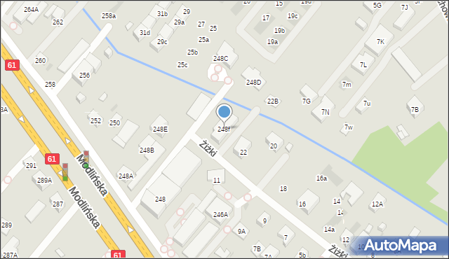 Warszawa, Modlińska, 248f, mapa Warszawy