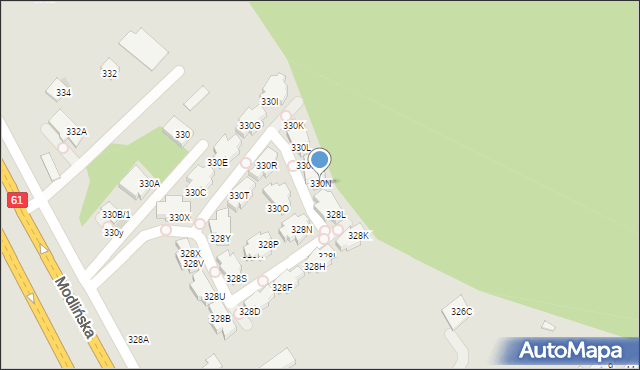 Warszawa, Modlińska, 330N, mapa Warszawy