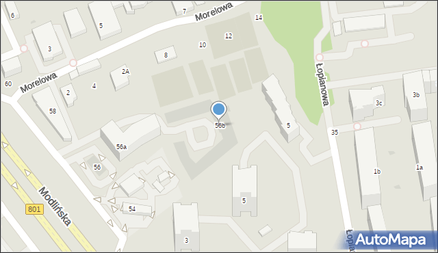 Warszawa, Modlińska, 56b, mapa Warszawy