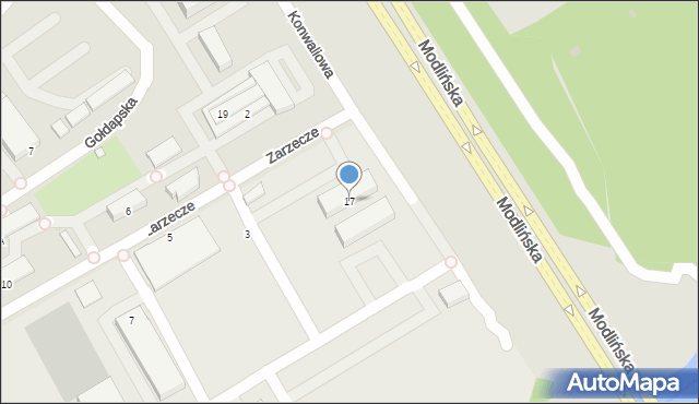 Warszawa, Modlińska, 17, mapa Warszawy