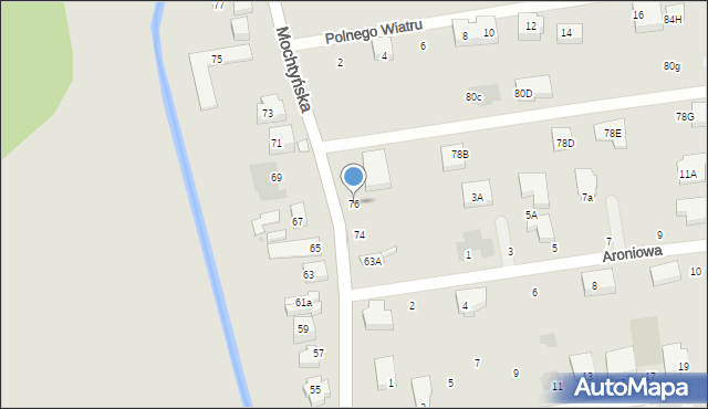 Warszawa, Mochtyńska, 76, mapa Warszawy
