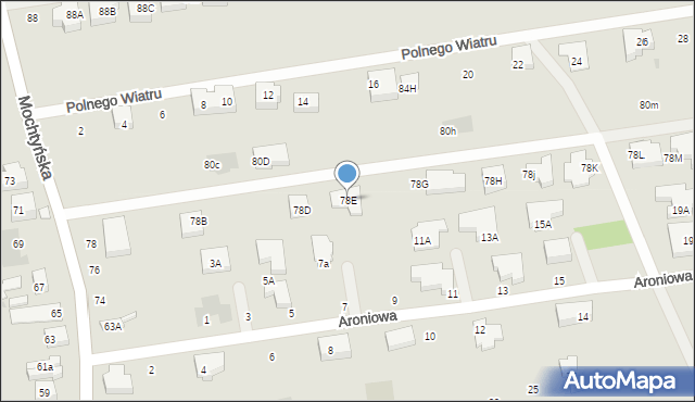 Warszawa, Mochtyńska, 78E, mapa Warszawy