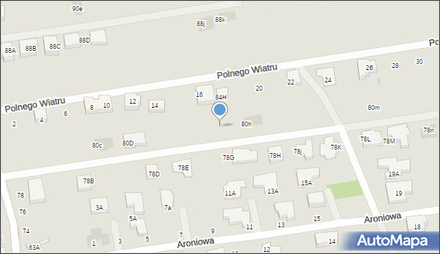 Warszawa, Mochtyńska, 80g, mapa Warszawy