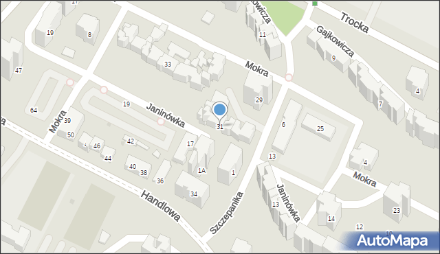 Warszawa, Mokra, 31, mapa Warszawy