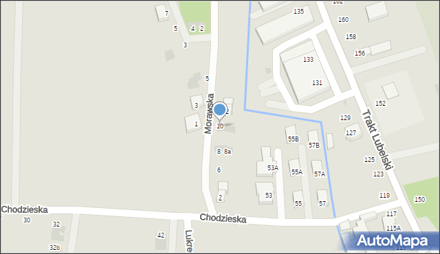 Warszawa, Morawska, 10, mapa Warszawy