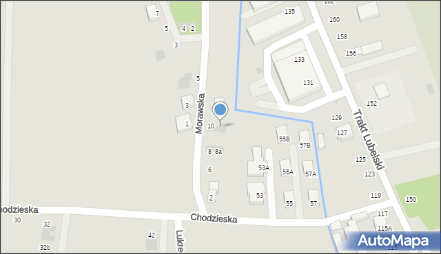 Warszawa, Morawska, 10a, mapa Warszawy