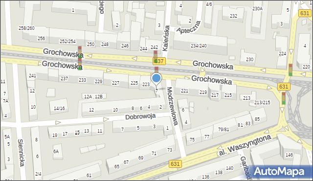 Warszawa, Modrzewiowa, 7, mapa Warszawy