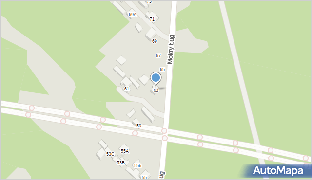 Warszawa, Mokry Ług, 63, mapa Warszawy