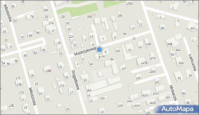 Warszawa, Modrzykowa, 6, mapa Warszawy