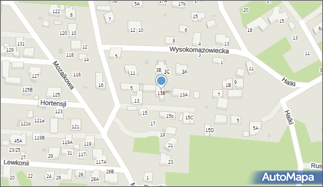 Warszawa, Morąska, 13B, mapa Warszawy