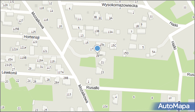 Warszawa, Morąska, 19, mapa Warszawy