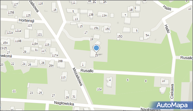 Warszawa, Morąska, 23, mapa Warszawy