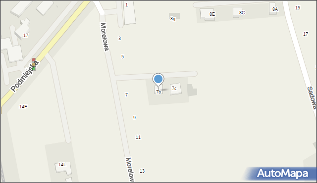 Wawrów, Morelowa, 7b, mapa Wawrów