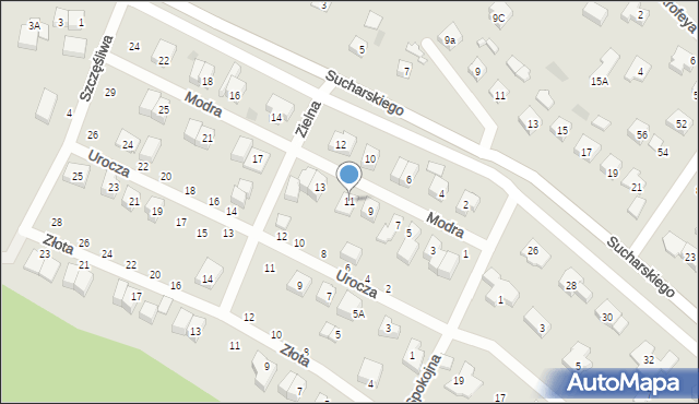 Wejherowo, Modra, 11, mapa Wejherowo
