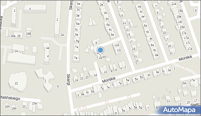 Wejherowo, Morska, 14, mapa Wejherowo