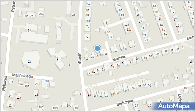 Wejherowo, Morska, 20, mapa Wejherowo