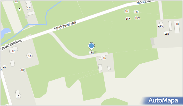 Wiązowna, Modrzewiowa, 16A, mapa Wiązowna