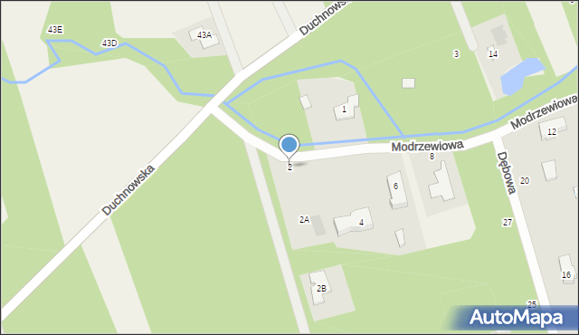 Wiązowna, Modrzewiowa, 2, mapa Wiązowna