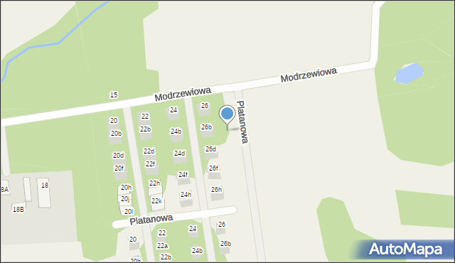 Wiązowna, Modrzewiowa, 28c, mapa Wiązowna