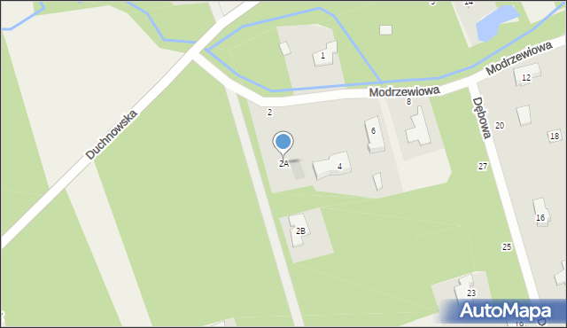Wiązowna, Modrzewiowa, 2A, mapa Wiązowna