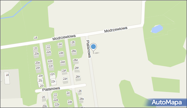 Wiązowna, Modrzewiowa, 30c, mapa Wiązowna