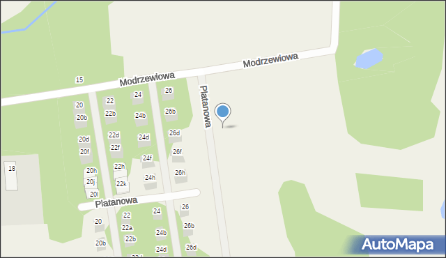 Wiązowna, Modrzewiowa, 30d, mapa Wiązowna