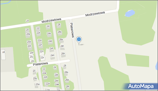 Wiązowna, Modrzewiowa, 30f, mapa Wiązowna