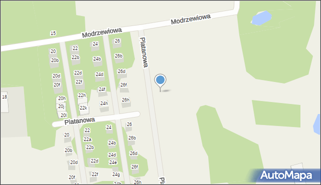 Wiązowna, Modrzewiowa, 30h, mapa Wiązowna