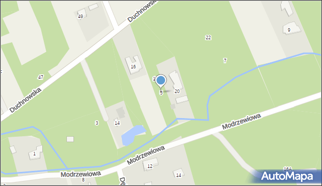 Wiązowna, Modrzewiowa, 5, mapa Wiązowna