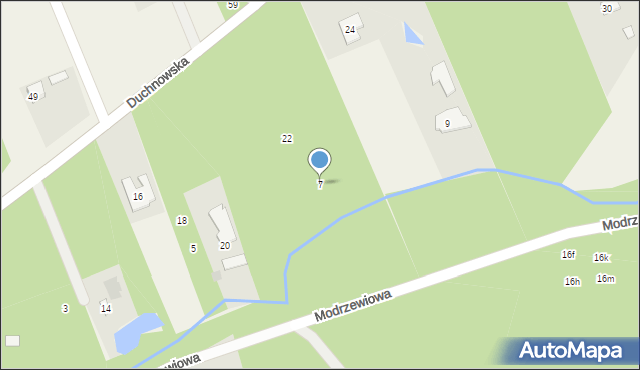 Wiązowna, Modrzewiowa, 7, mapa Wiązowna