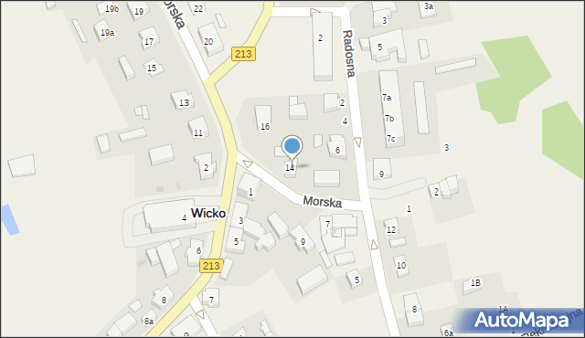 Wicko, Morska, 14, mapa Wicko