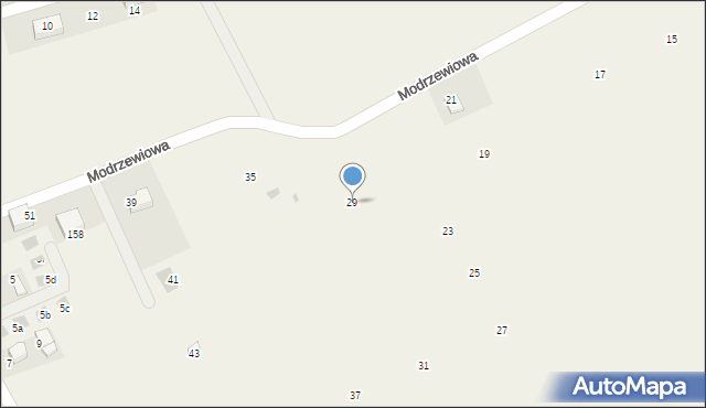 Więckowice, Modrzewiowa, 29, mapa Więckowice