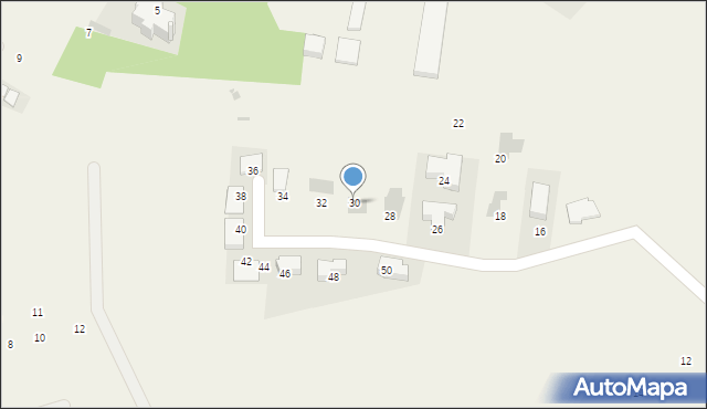 Więckowice, Modrzewiowa, 30, mapa Więckowice