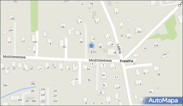 Wieliczka, Modrzewiowa, 2, mapa Wieliczka