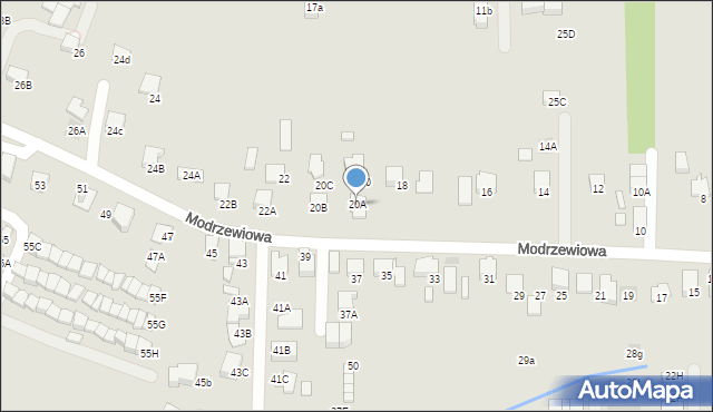 Wieliczka, Modrzewiowa, 20A, mapa Wieliczka