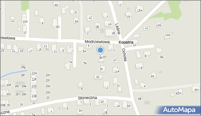 Wieliczka, Modrzewiowa, 3A, mapa Wieliczka