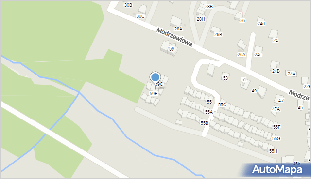 Wieliczka, Modrzewiowa, 59D, mapa Wieliczka