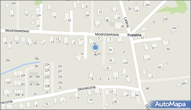 Wieliczka, Modrzewiowa, 5b, mapa Wieliczka