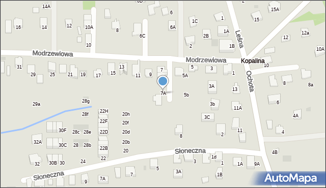 Wieliczka, Modrzewiowa, 7A, mapa Wieliczka