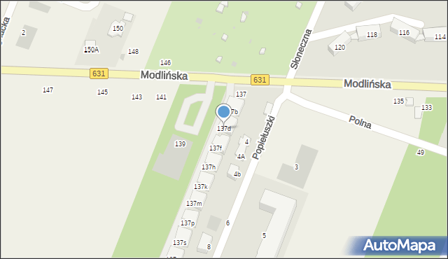 Wieliszew, Modlińska, 137d, mapa Wieliszew