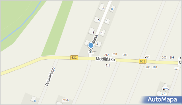 Wieliszew, Modlińska, 214, mapa Wieliszew