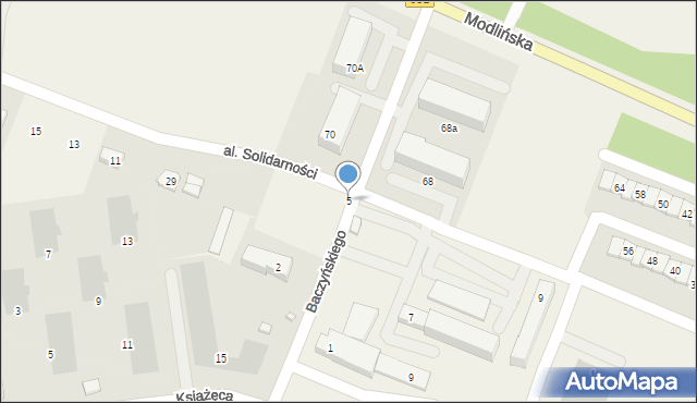 Wieliszew, Modlińska, 5, mapa Wieliszew