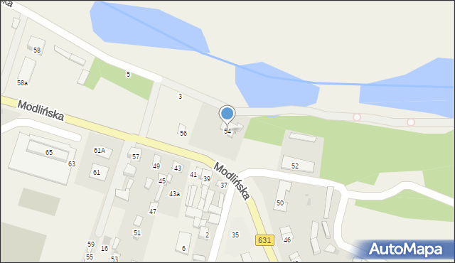 Wieliszew, Modlińska, 54, mapa Wieliszew