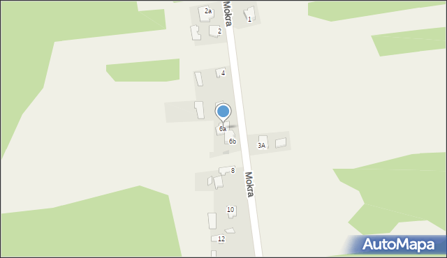 Wielka Wieś, Mokra, 6a, mapa Wielka Wieś