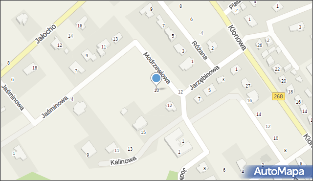 Wieniec, Modrzewiowa, 10, mapa Wieniec