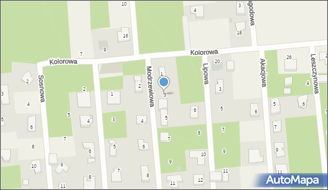 Wierzchowisko, Modrzewiowa, 3, mapa Wierzchowisko