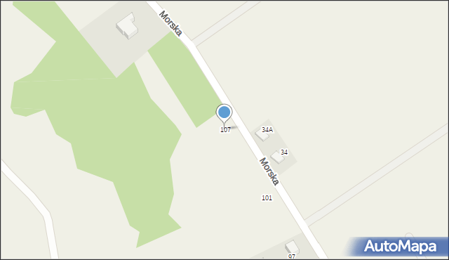 Wierzchucino, Morska, 107, mapa Wierzchucino