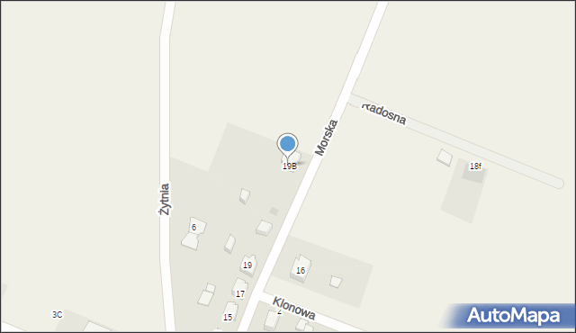 Wierzchucino, Morska, 19B, mapa Wierzchucino
