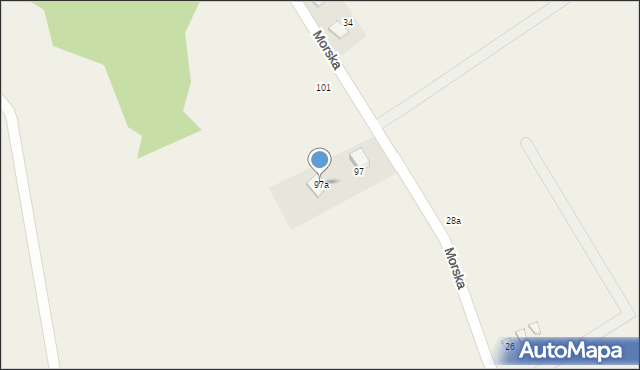 Wierzchucino, Morska, 97a, mapa Wierzchucino