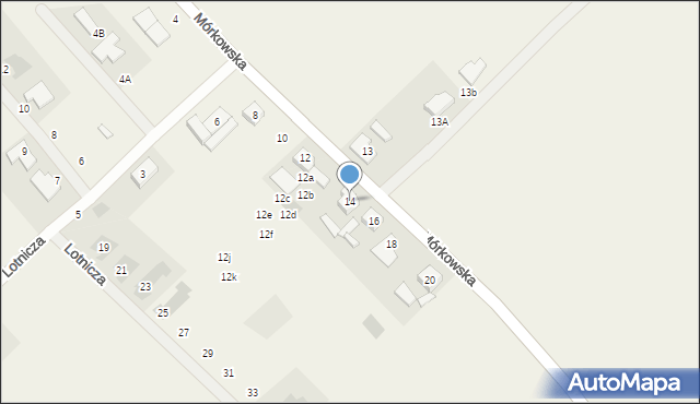 Wilkowice, Mórkowska, 14, mapa Wilkowice